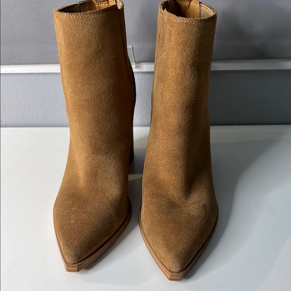 M Marc Fisher Tan Suede Ankle Boots